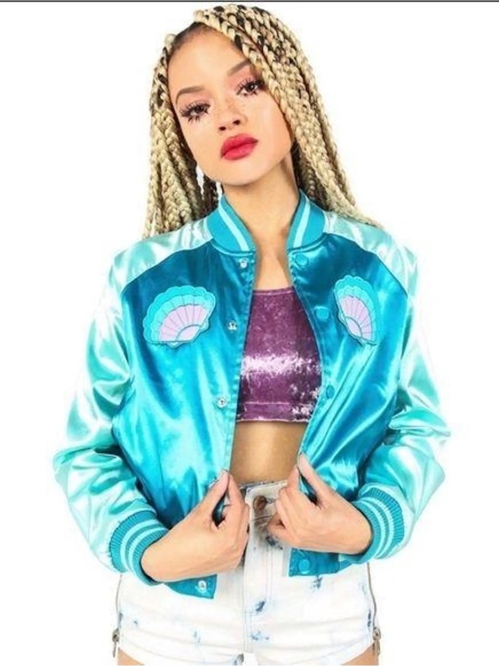 NWT Iron Fist Mermaid For Life Bomber Jacket